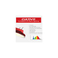 CULTIV8 UFO LED FIXTURE GROW LIGHT - 500W | DIMMABLE | FULL SPECTRUM | PPE: 2.5UMOL/J