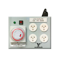 SEA HAWK HEAVY DUTY LIGHT TIMER - 4 OUTLET | 15A 