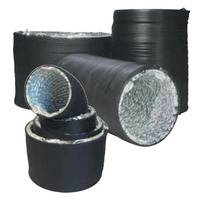 BLACK PVC COATED DUAL LAYER AIR DUCT - 5 METERS | 315MM / 12"